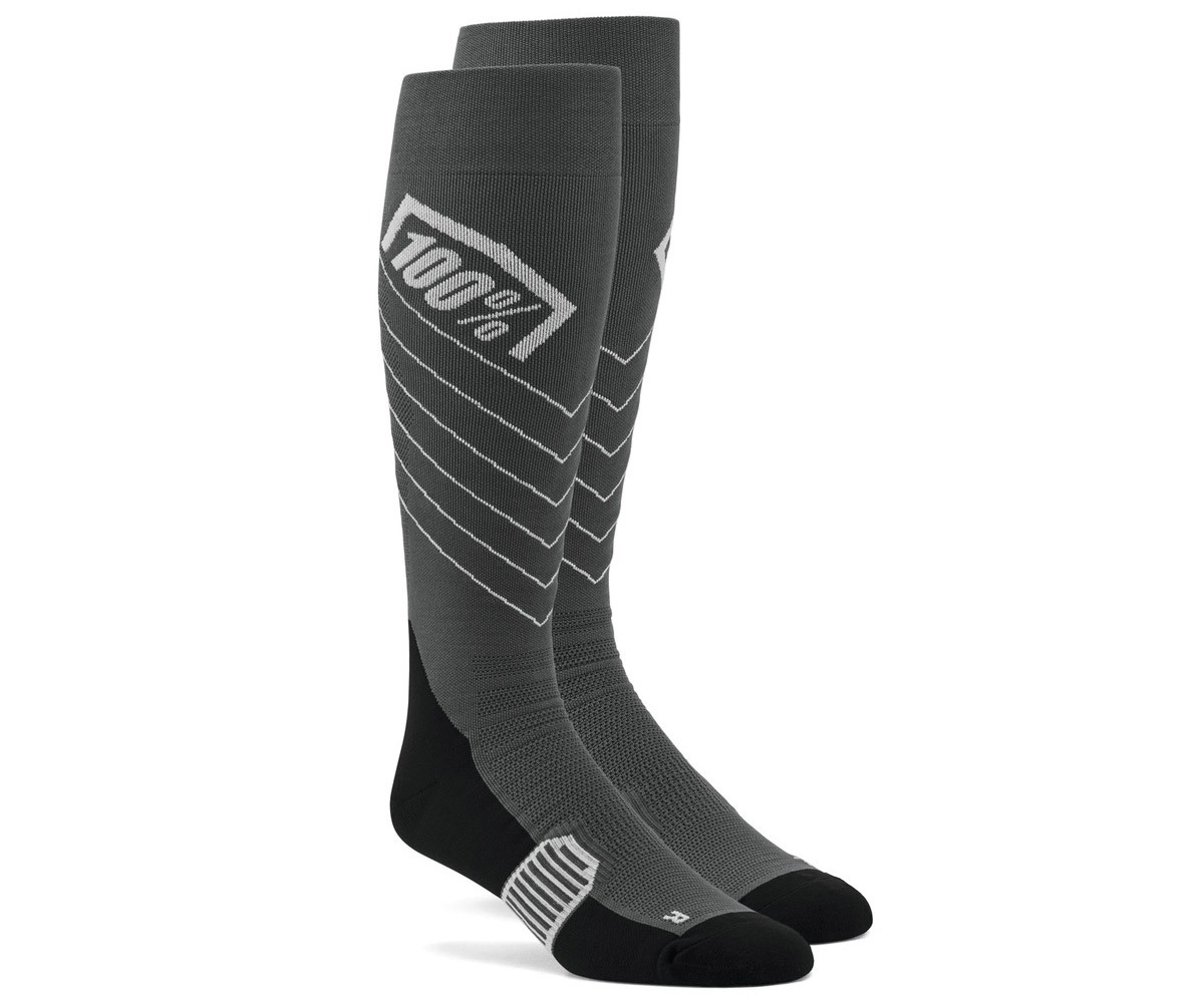 Podkolenky 100% - USA HI Side MX šedé Velikost: S/M
