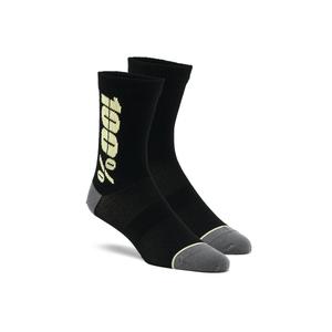 Ponožky 100% - USA  Rythym Merino Wool černo-žluté