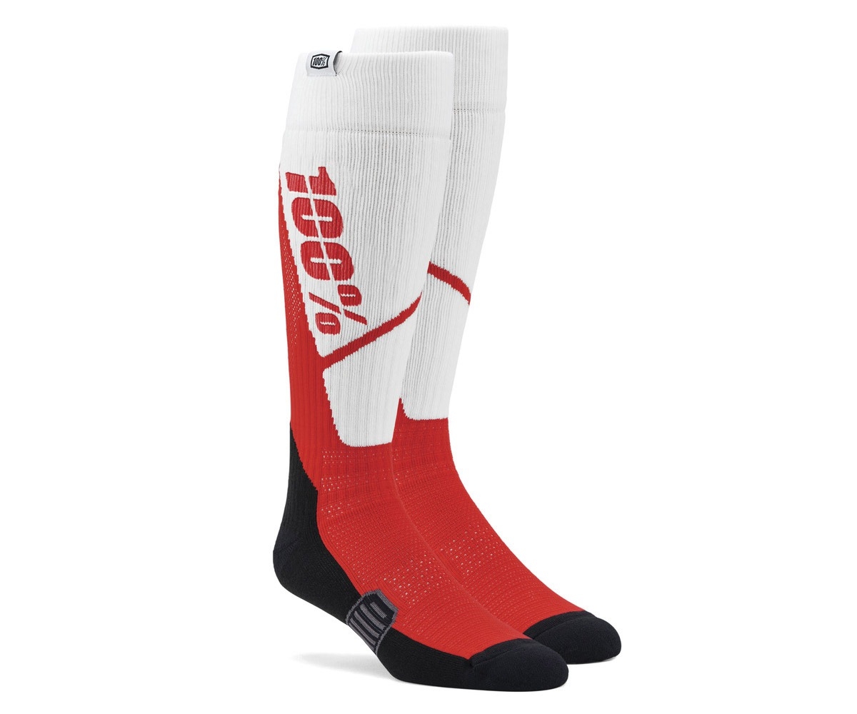 Ponožky 100% - USA Torque MX bílo-červené Velikost: S/M