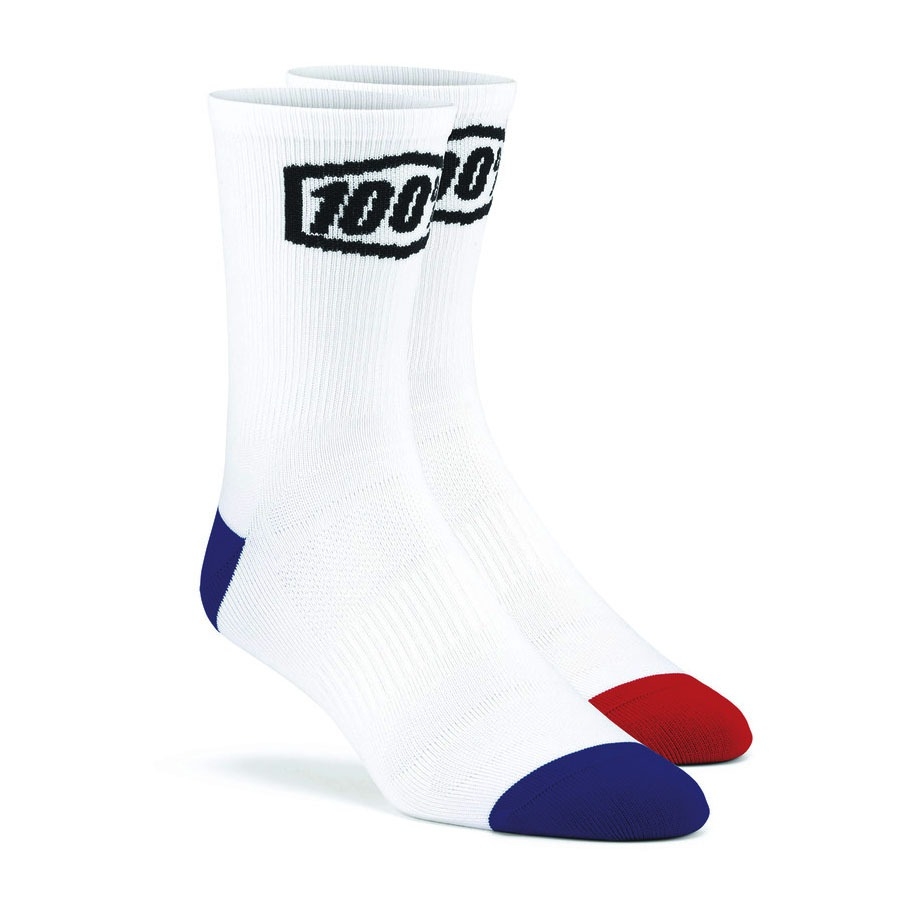 Ponožky 100%-USA Terrain MTB bílé Velikost: S/M
