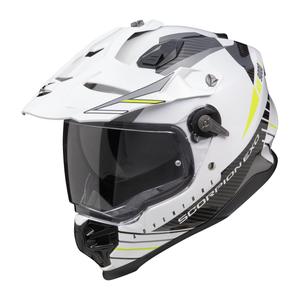 Enduro helma Scorpion ADF-9000 Air Feat matná bílo-černo-fluo žlutá