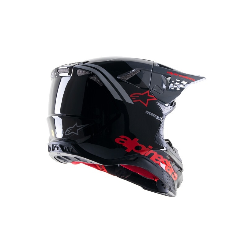 Motokrosová helma Alpinestars Supertech S-M8 Radium 2 černo-šedo-červená