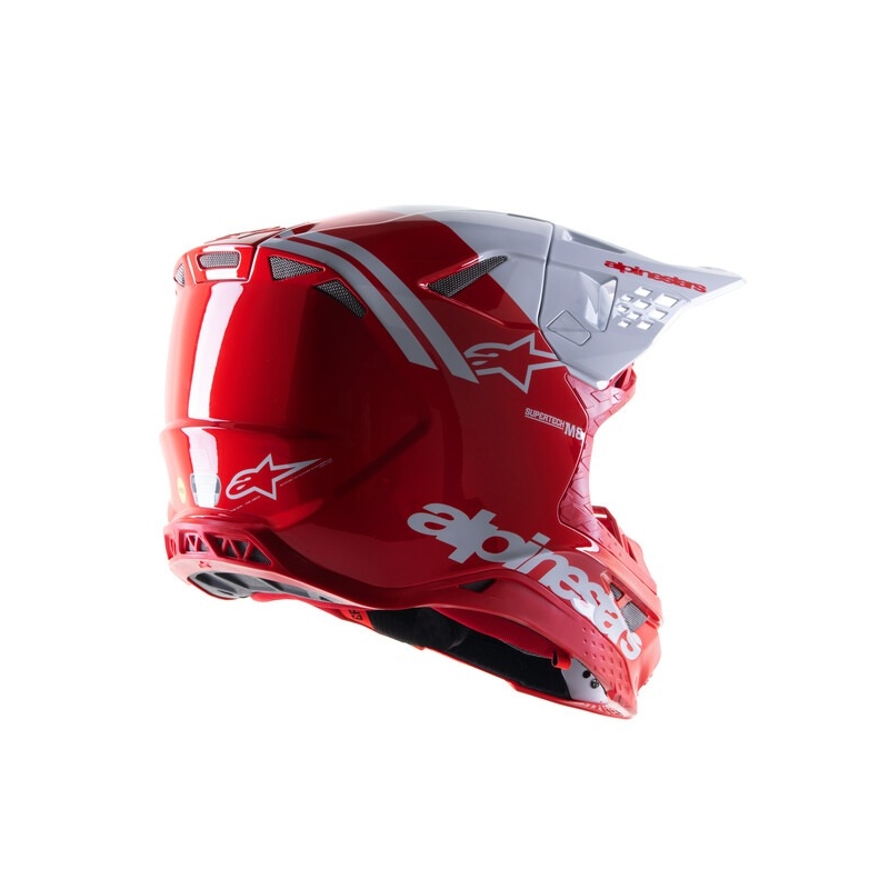 Motokrosová helma Alpinestars Supertech S-M8 Radium 2 červeno-bílá