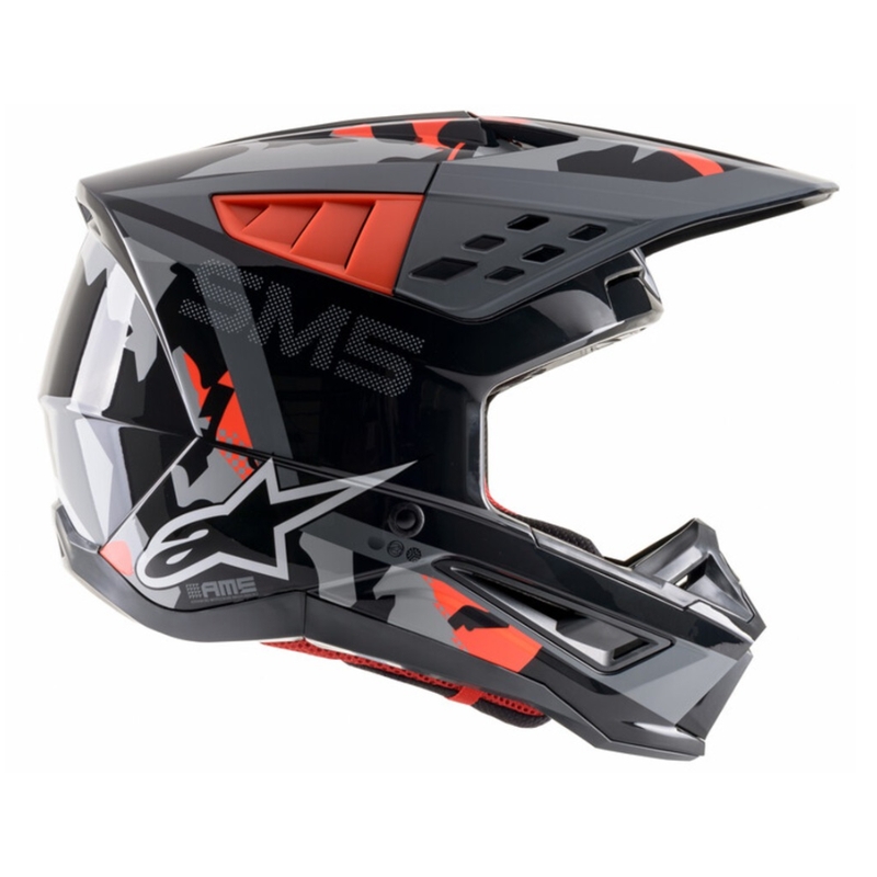 Motokrosová helma Alpinestars S-M5 Rover antracit-fluo červeno-maskáčová šedá