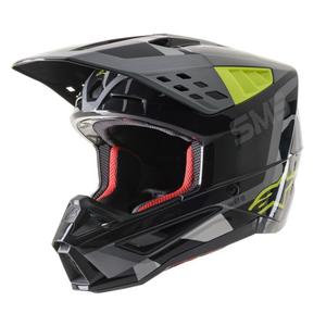 Motokrosová helma Alpinestars S-M5 Rover antracitovo-fluo žluto- maskáčová šedá