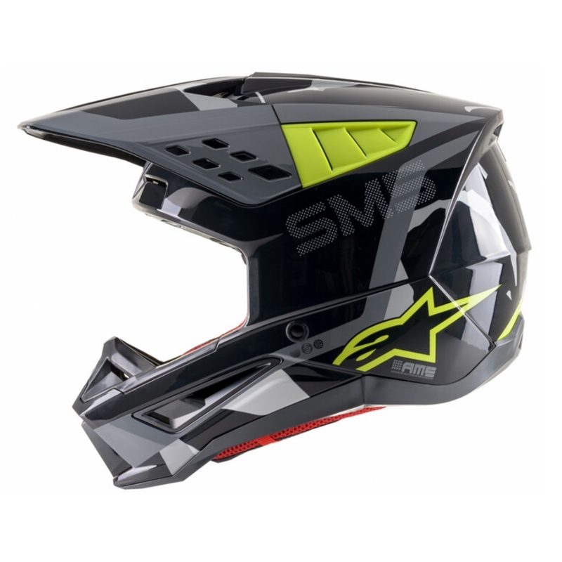 Motokrosová helma Alpinestars S-M5 Rover antracitovo-fluo žluto- maskáčová šedá
