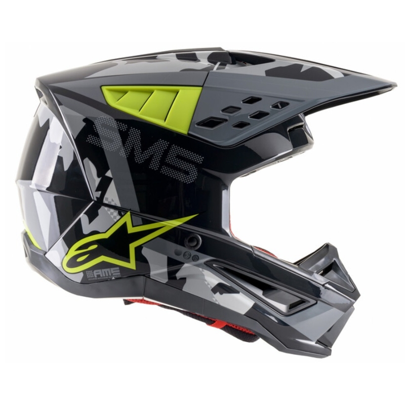Motokrosová helma Alpinestars S-M5 Rover antracitovo-fluo žluto- maskáčová šedá