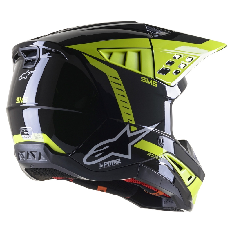 Motokrosová helma Alpinestars S-M5 Beam černo-antracitovo-fluo žlutá lesklá