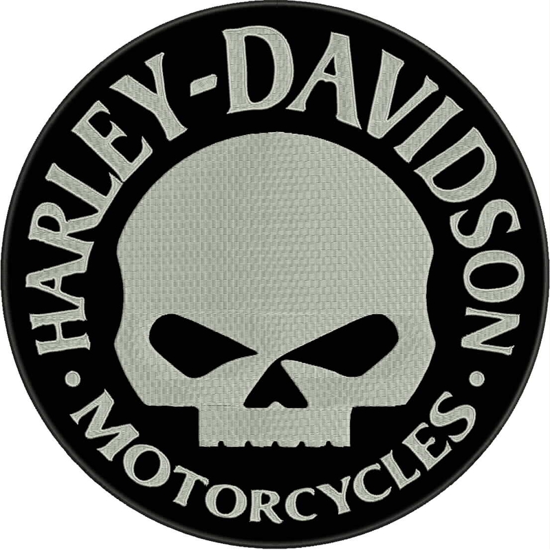Nášivka H-D Motorcycles černo-bílá