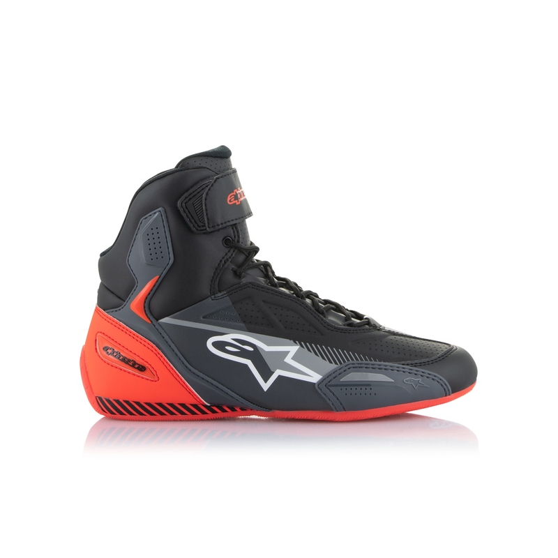 Boty na motorku Alpinestars Faster-3 černo-šedo-fluo červená