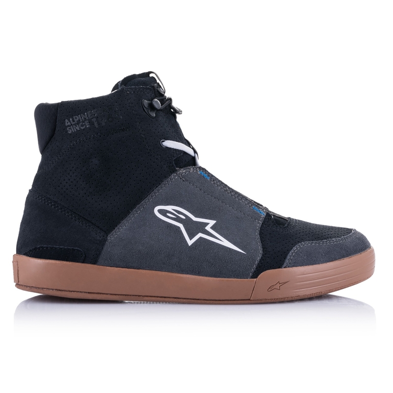 Boty na motorku Alpinestars Chrome černo-šedo-hnědo-modré