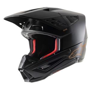 Motokrosová helma Alpinestars S-M5 Solid černo-hnědá matná