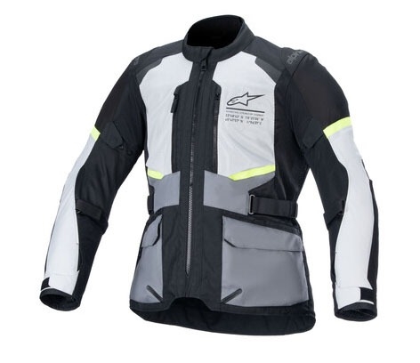Bunda na motorku Alpinestars Andes Air Drystar světle šedo-tmavě šedo-černo-fluo žlutá 2024 Velikost: S