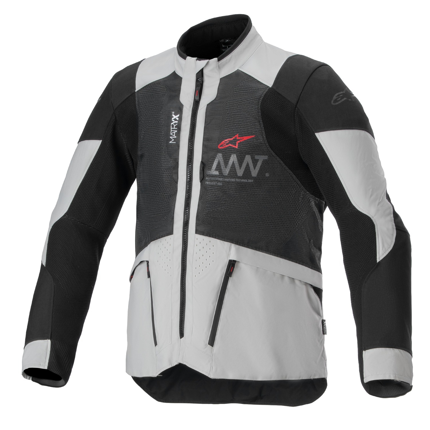 Bunda na motorku Alpinestars Amt 7 Air 2024 světle šedo-černá Velikost: 2XL