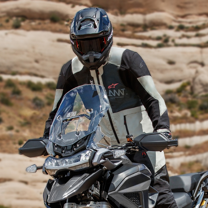 Bunda na motorku Alpinestars Amt 7 Air světle šedo-černá