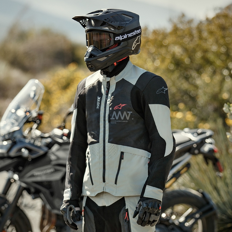 Bunda na motorku Alpinestars Amt 7 Air světle šedo-černá