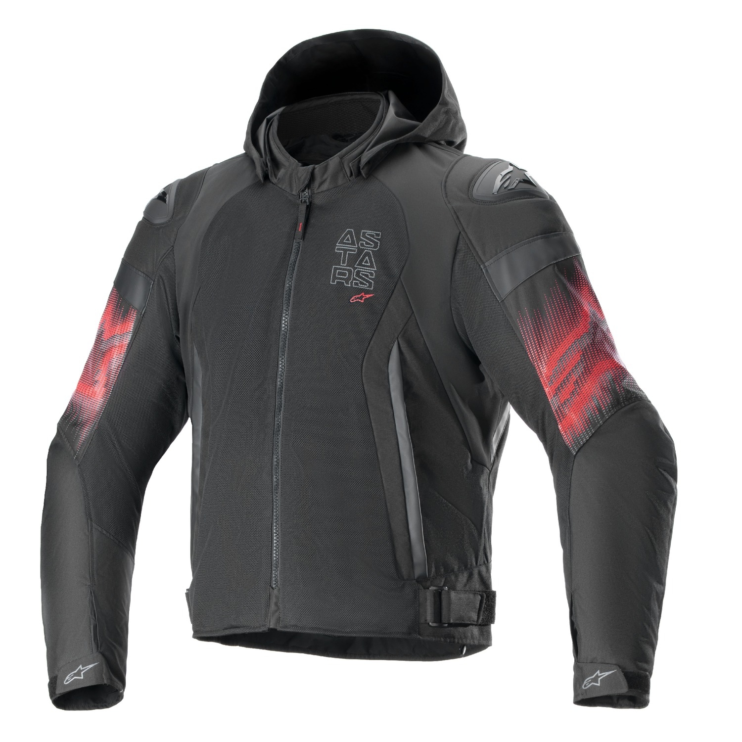 Bunda na motorku Alpinestars Zaca Air Venom Waterproof černo/fluo červená Velikost: S