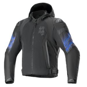 Bunda na motorku Alpinestars Zaca Air Venom Waterproof černo/fluo modrá