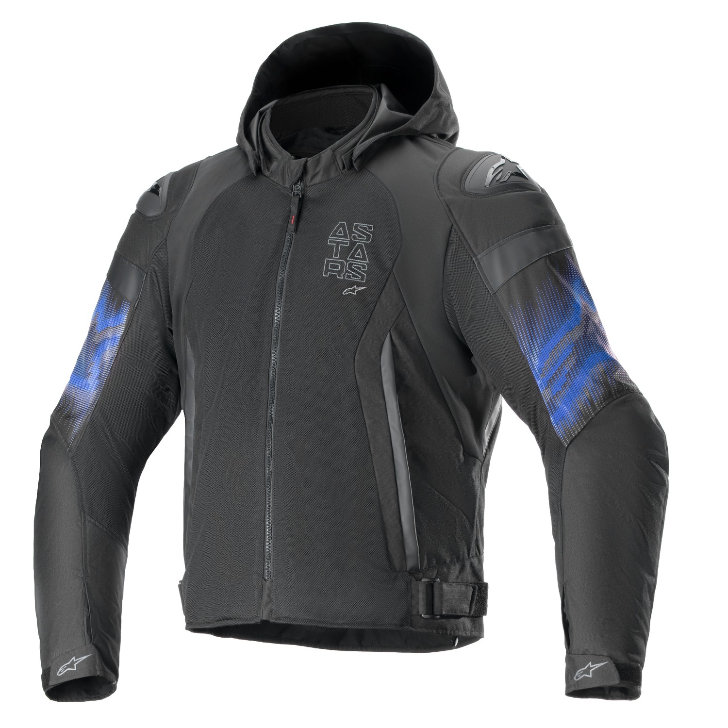 Bunda na motorku Alpinestars Zaca Air Venom Waterproof černo/fluo modrá Velikost: S