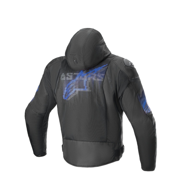 Bunda na motorku Alpinestars Zaca Air Venom Waterproof černo/fluo modrá