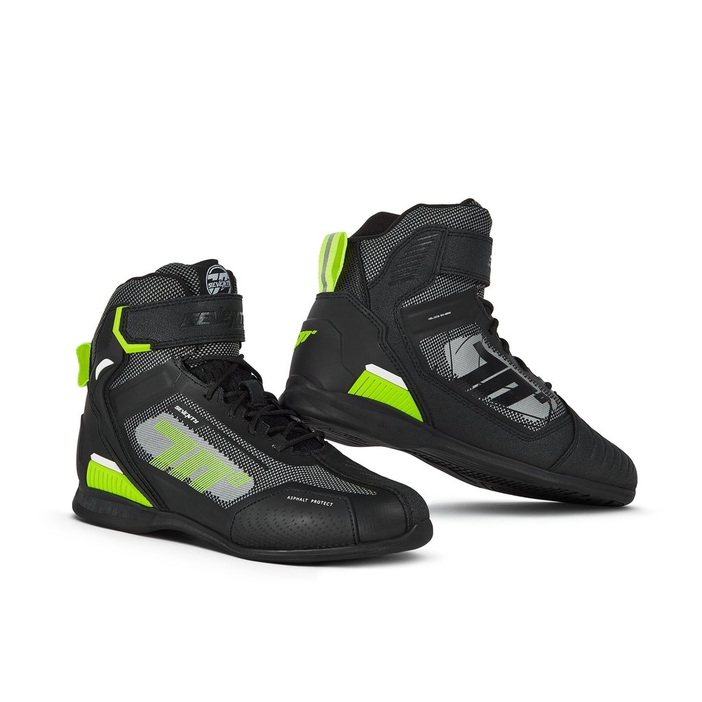 Boty na motorku SEVENTY DEGREES SD-BR2 Veloce černo-fluo žluté Velikost: 45