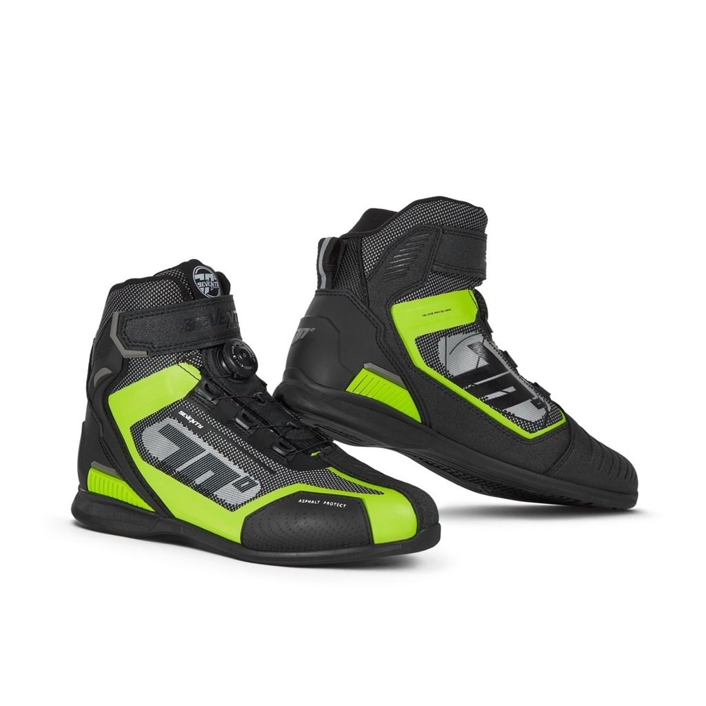 Boty na motorku SEVENTY DEGREES SD-BR3 Veloce PRO černo-fluo žluté Velikost: 38
