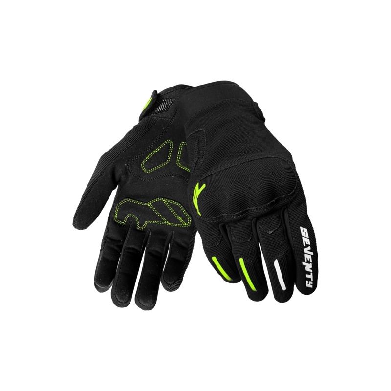 Dámské rukavice na motorku Seventy Degrees SD-C42 Asphalt černo-fluo žluté