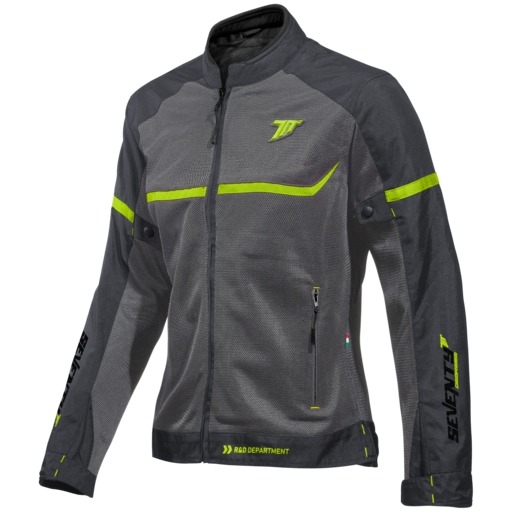 Dámská bunda na motorku SEVENTY DEGREES SD-JR30.2 Mojave šedo-fluo žlutá Velikost: S