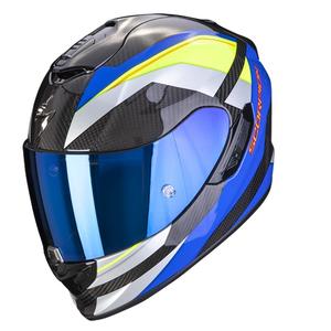 Integrální přilba na motorku Scorpion Exo-1400 Carbon Air Legione modro-fluo žlutá - II. jakost