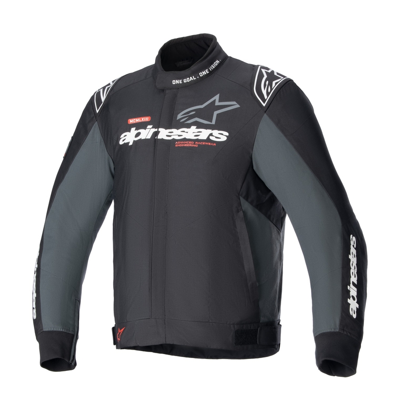 Bunda na motorku Alpinestars Monza Sport černo-šedo-červeno-bílá