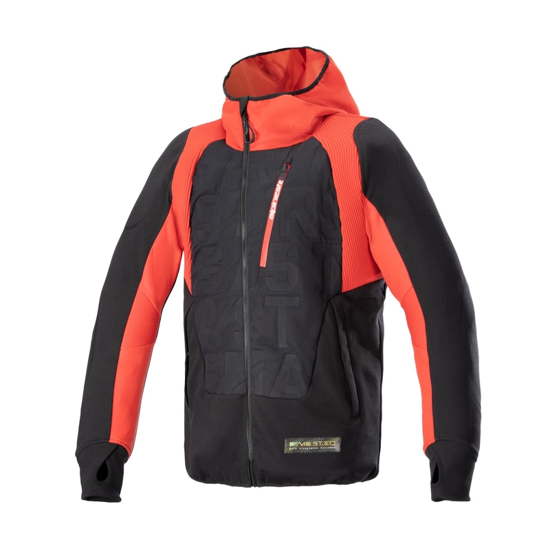 Mikina na motorku Alpinestars MO.ST.EQ Hybrid černo-červená