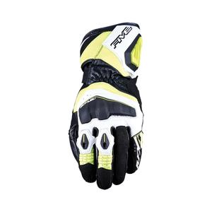 Rukavice na motorku FIVE RFX4 EVO bílo-fluo žluté