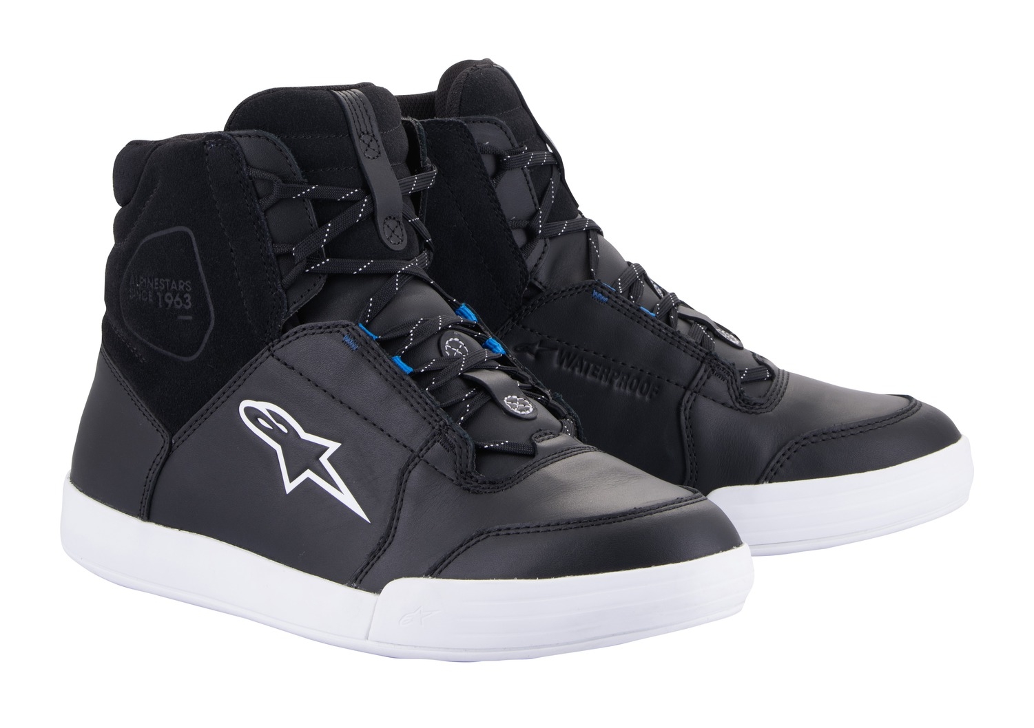 Boty na motorku Alpinestars Chrome Drystar černo-bílo-modré Velikost: 38,5