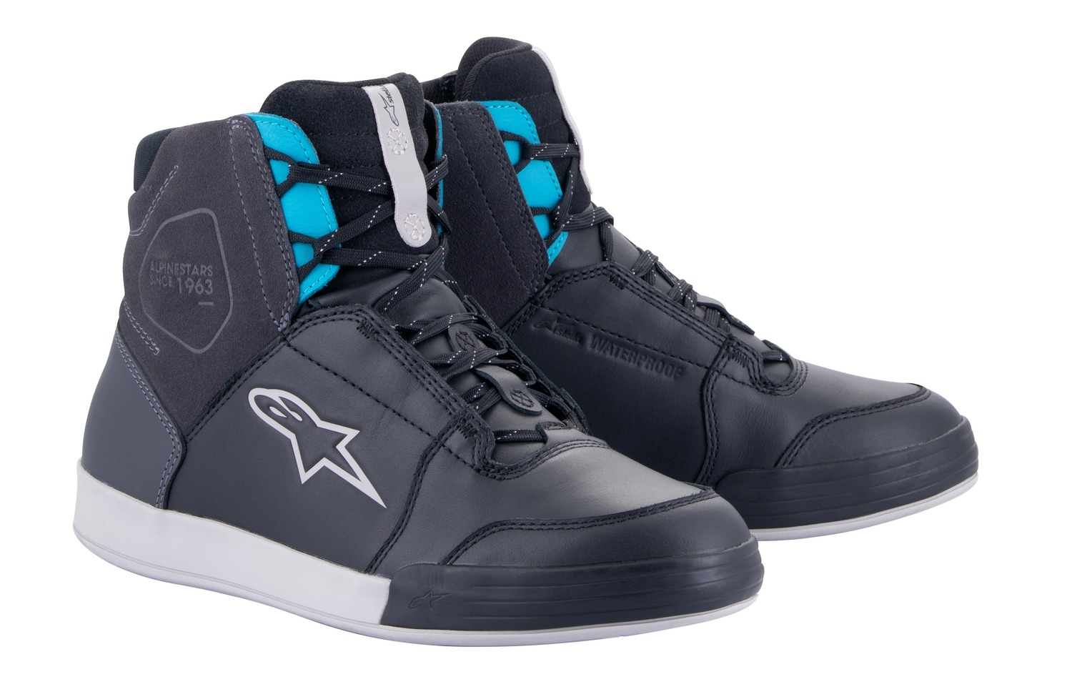 Dámské boty na motorku Alpinestars Stella Chrome Drystar černo-šedo-modré Velikost: 42,5