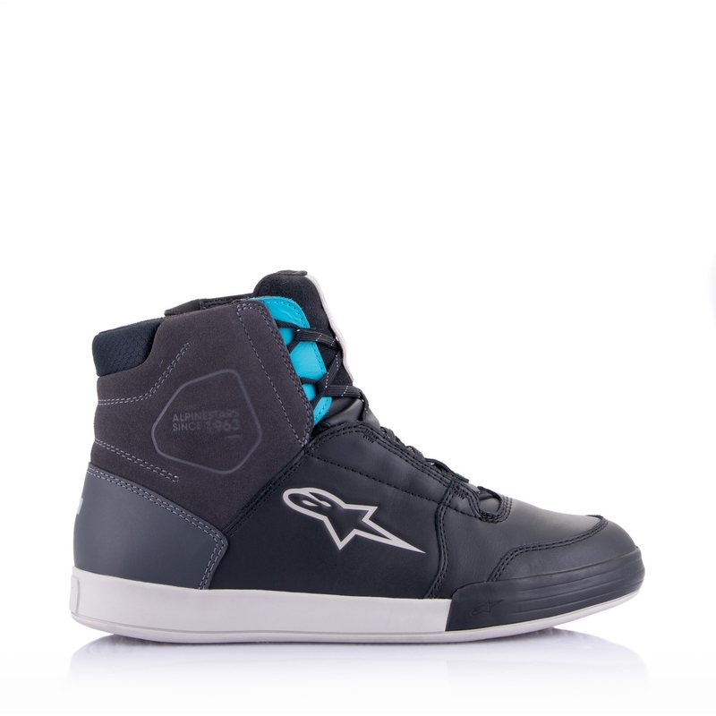 Dámské boty na motorku Alpinestars Stella Chrome Drystar černo-šedo-modré