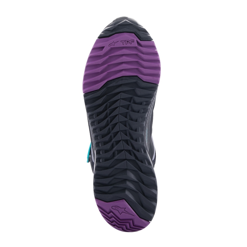 Dámské boty na motorku Alpinestars Stella CR-X Drystar černo-šedo-fialovo-tyrkysové