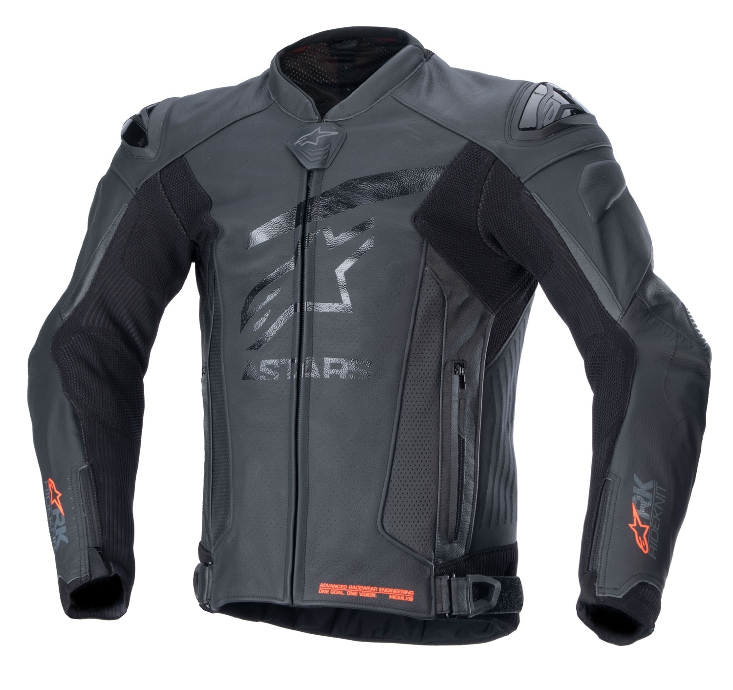 Kožená bunda na motorku Alpinestars GP Plus R 4 Rideknit černo-černá Velikost: 48