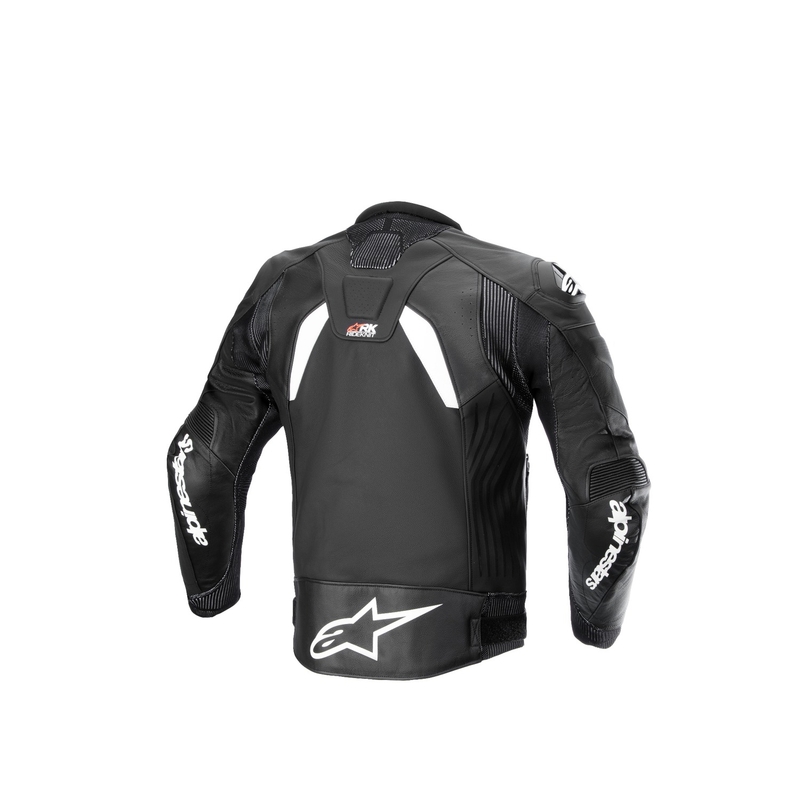 Kožená bunda na motorku Alpinestars GP Plus R 4 Rideknit černo-bílá