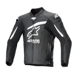 Kožená bunda na motorku Alpinestars GP plus R 4 Airflow černo-bílá