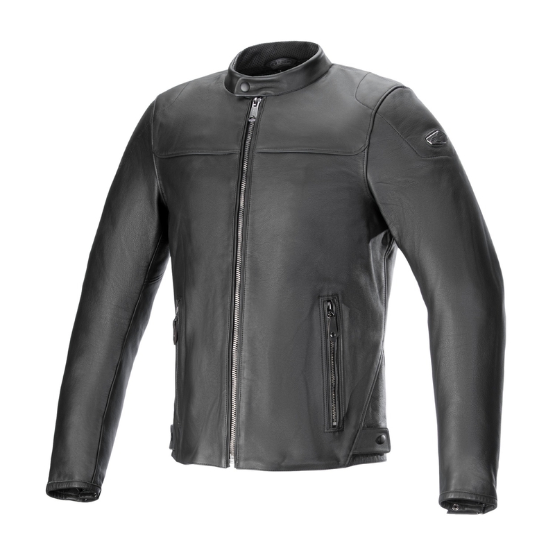 Kožená bunda na motorku Alpinestars Blacktrack černo-černá