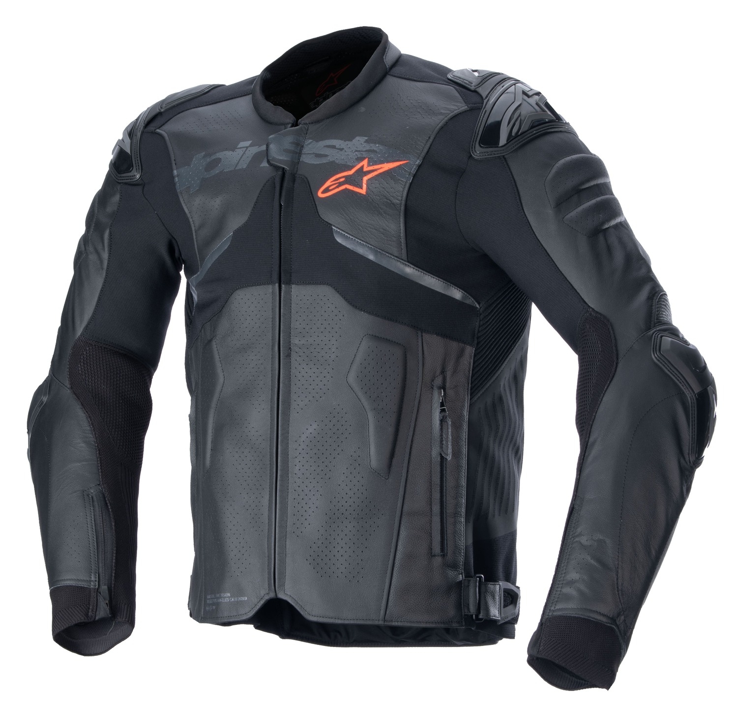 Kožená bunda na motorku Alpinestars Atem 5 černá Velikost: 48