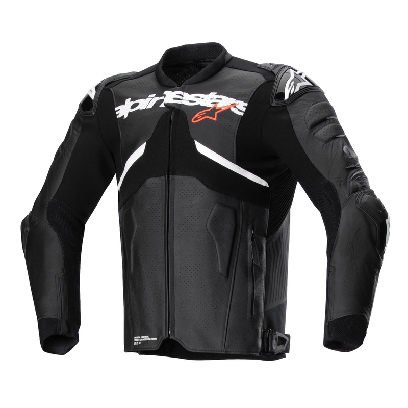 Kožená bunda na motorku Alpinestars Atem 5 černo-bílá