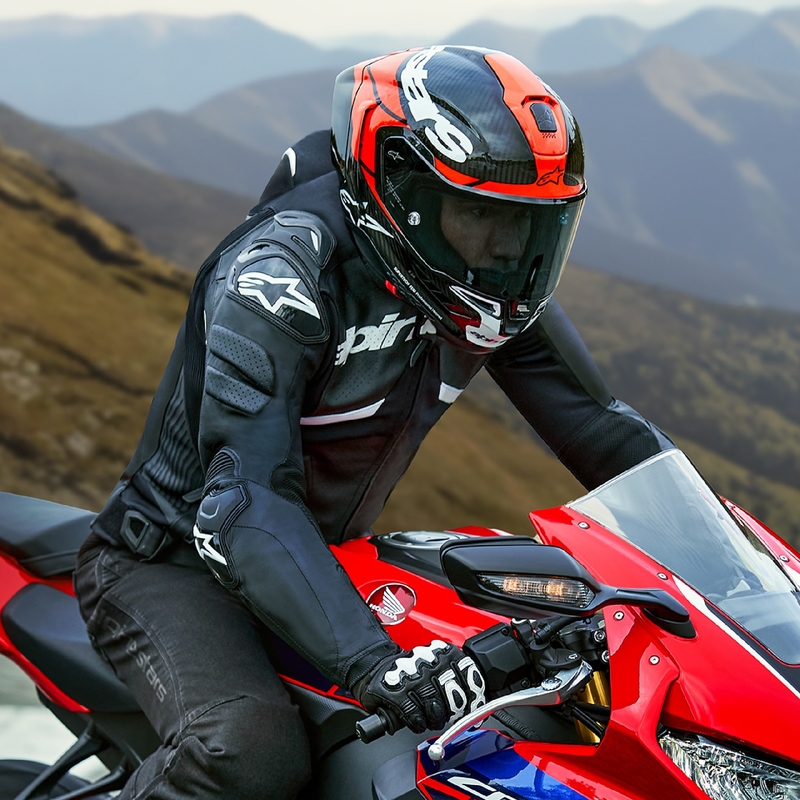 Kožená bunda na motorku Alpinestars Atem 5 černo-bílá