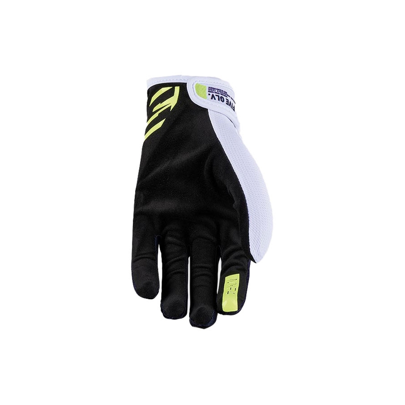 Motokrosové rukavice FIVE MXF4 bílo-modro-fluo žluté