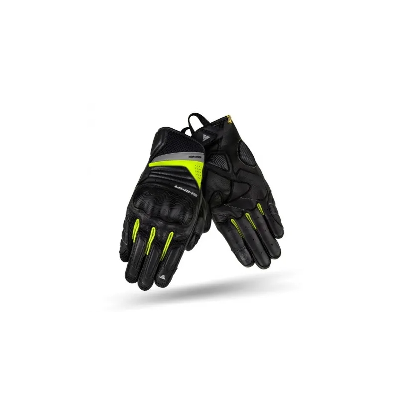 Rukavice na motorku Shima Rush černo-fluo žluté