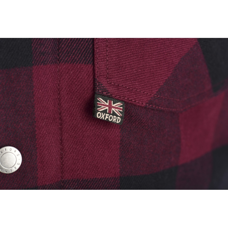 Dámská košile na motorku Oxford Kickback 2.0 červeno-černá