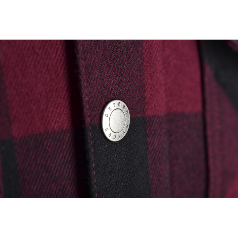 Dámská košile na motorku Oxford Kickback 2.0 červeno-černá