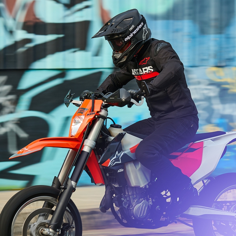 Bunda na motorku Alpinestars SMX Air černo-fluo červená