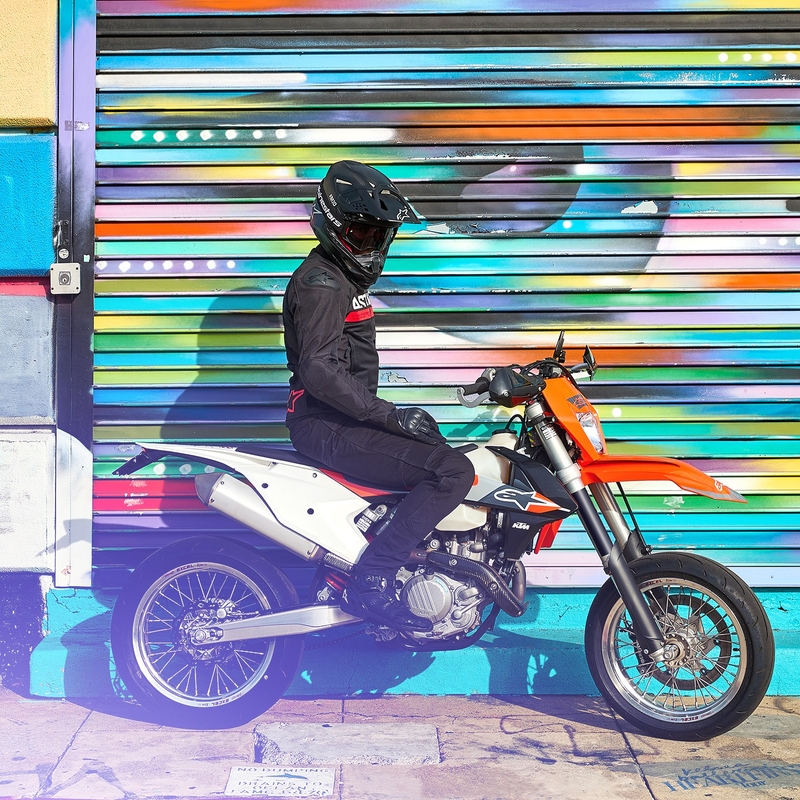 Bunda na motorku Alpinestars SMX Air černo-fluo červená