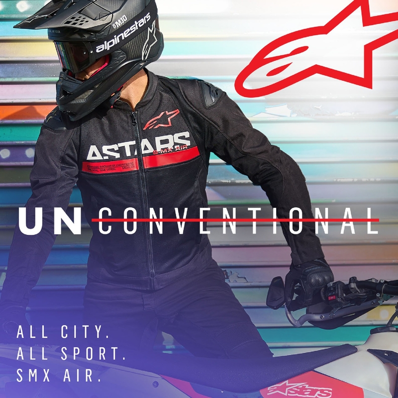 Bunda na motorku Alpinestars SMX Air černo-fluo červená